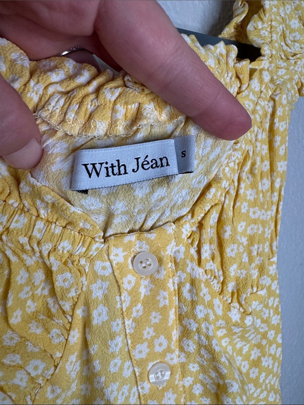 NEW With Jean Isabelle Mini Dress Daisy Lemon - Small - Picture 5 of 8
